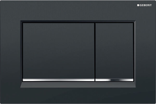 Betätigungsplatte Geberit Sigma20 square, Zweimengenbetätigung von vorne, Designstreifen image number 0