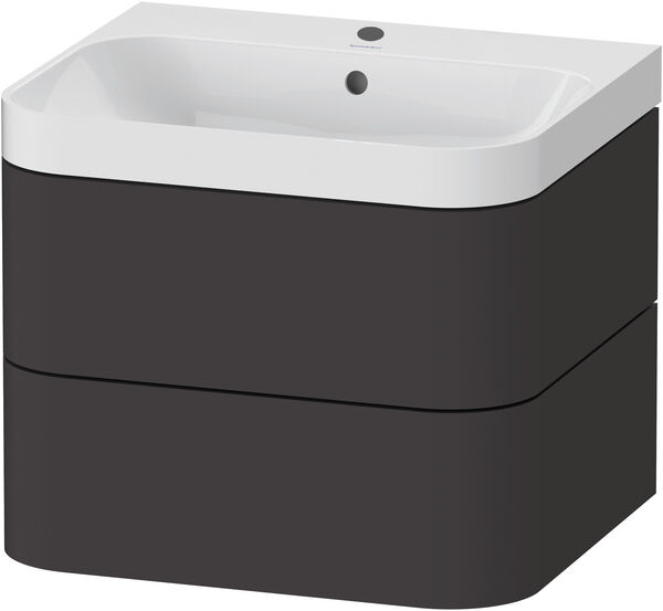 Combinaison de lavabo Duravit Happy D.2 Plus Graphite super mat image number 0
