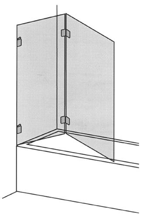 Porta pieghevole Renner Atelier 90 B 2T cromato Vetro trasparente