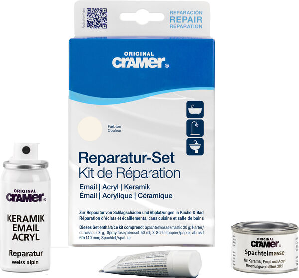 Reparatur-Set Cramer Spachtel, Härter und Email- spray image number 0