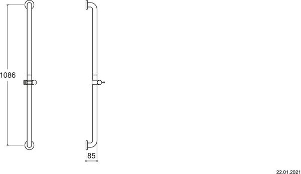 Duschengleitstange Nosag Nylon Serie 300 weiss image number 1