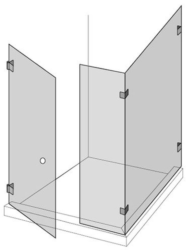 Cabina Renner Atelier 90 TSS, porta murale oscillante a sinistra, larghezza fino a 1000 x 1000 mm, image number 0