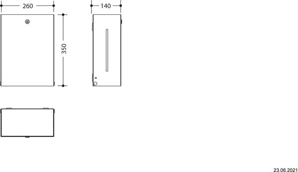 Distributeur d'essuie-mains en papier Hewi System 900 noir mat image number 1