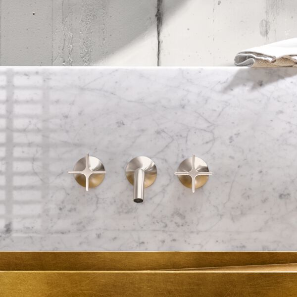 Wandbatterie-Endmontageset Dornbracht Vaia Champagne geb&uuml;rstet image number 1