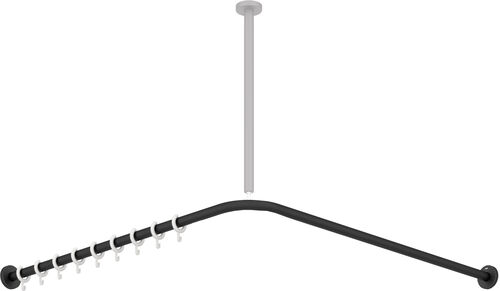 Tringle pour rideau de douche form Hewi 900 Noir mat