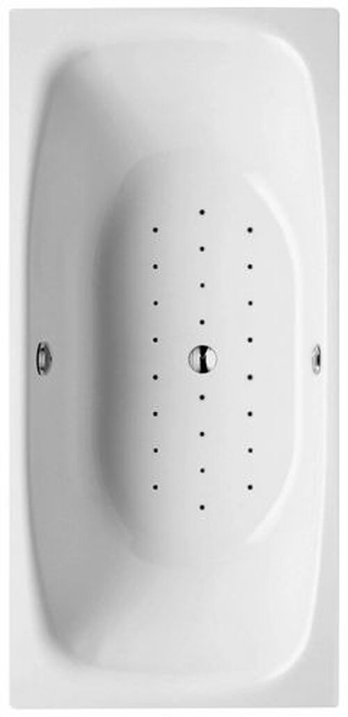 Baignoire Whirlpool Alterna steel duo silent Blanc Buses et vidage chrom&eacute;s