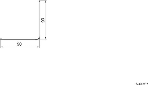 Tringle pour rideau de douche form L Ineoline Plus / Pure acier inoxydable mat image number 1