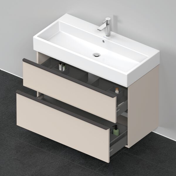 Meuble sous-lavabo Duravit D-Neo Taupe mat image number 3