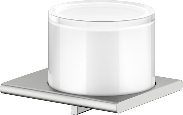 Distributore di sapone Keuco Edition 400, capacit&agrave; 150 ml, recipiente in vetro di cristallo opaco image number 0