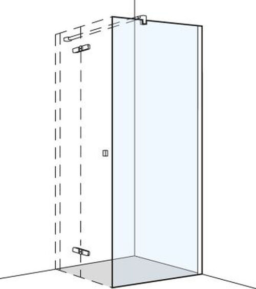 Paroi lat&eacute;rale Koralle S500 Plus Silver polish Verre clair Duschguard