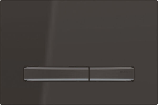 Betätigungsplatte Geberit Sigma50 square, Zweimengen- betätigung von vorne Tasten schwarzchrom image number 0
