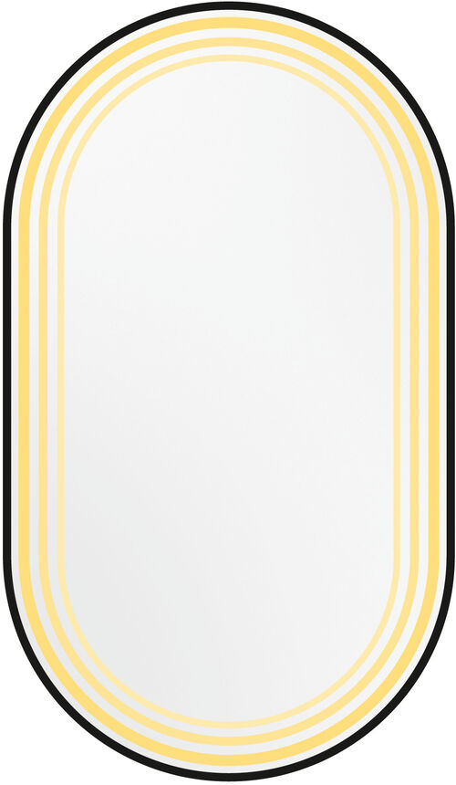 Miroir lumineux Euraspiegel Matteo Noir mat Couleur de lumi&egrave;re blanc neutre 4000 K