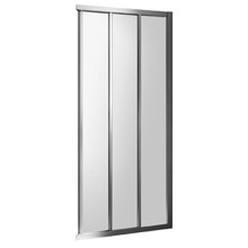 Porte coulissante pour paroi de douche d'angle Duscholux Optima 6 argent éloxé Verre clair