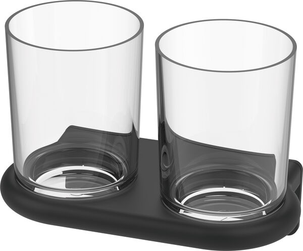 Porte verre double Bodenschatz Nia Adesio Noir mat image number 0