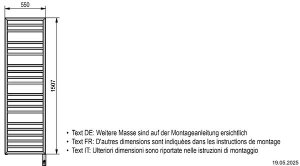 Badheizkörper Zehnder Quaro Spa weiss Heizpatrone rechts image number 2