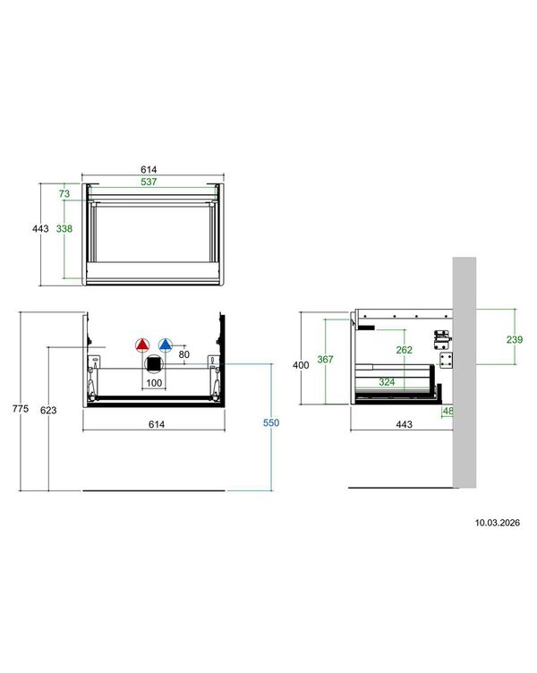 Meuble sous-lavabo Alterna pro S Blanc premium image number 3