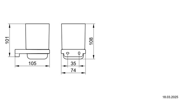 Porte-verre Keuco Collection Moll Chrom&eacute; image number 1