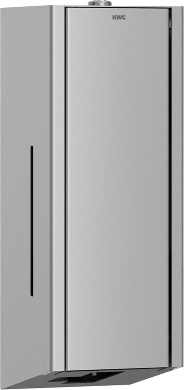 Distributore elettronico di sapone KWC EXOS. 625X in acciaio inox, corpo e frontale rivestimento InoxPlus image number 0