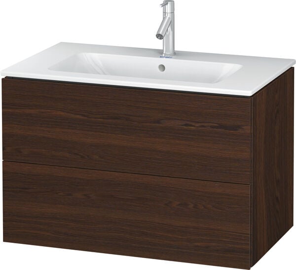 Meuble sous-lavabo L-Cube Noyer brossé image number 0
