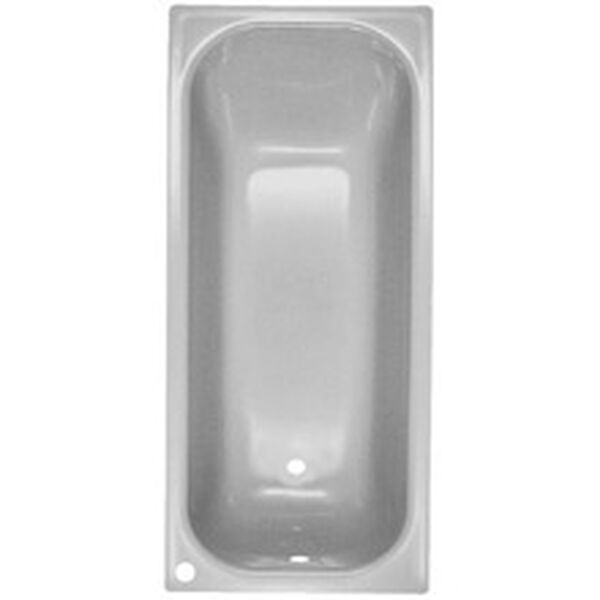 Badewanne Schmidlin Norm Classic mit Loch, 150 x 70 cm, Tiefe 44 cm, Ablauf und Loch links, Stahl, image number 0