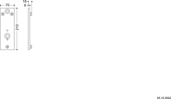 Plaque de montage Hewi 900 Blanc mat image number 1