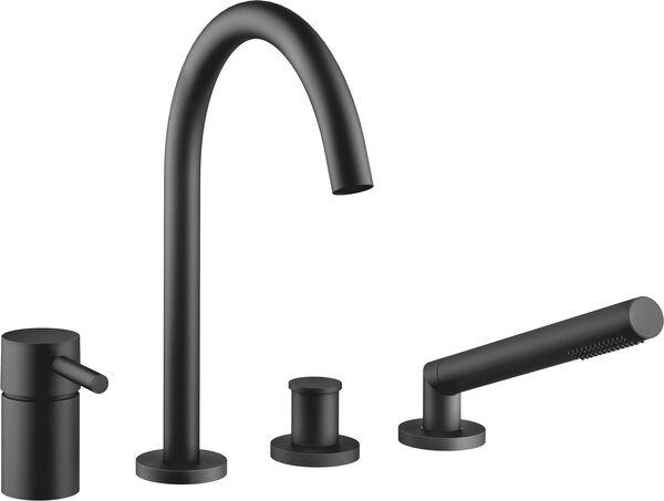 Wannenf&uuml;llbatterie Dornbracht Meta 4-Loch Schwarz matt image number 0