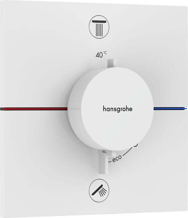 Duschsystem Hansgrohe Shower Select Comfort E, Thermostat, Abdeckplatte eckig, 155 x 155 mm, für 2 image number 0