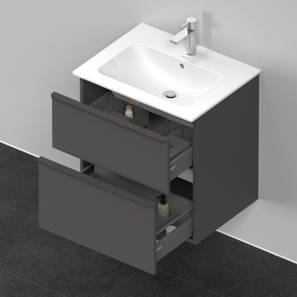 Meuble sous-lavabo Duravit D-Neo Graphite mat image number 3