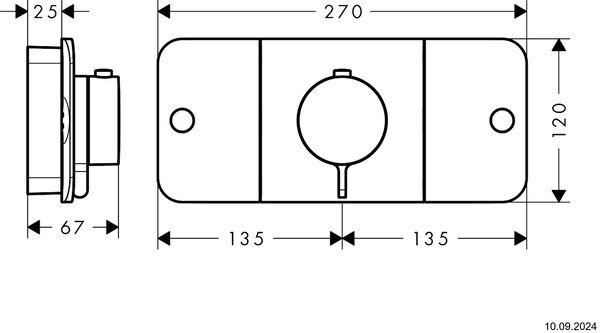 Duschsystem Axor One brushed nickel image number 1