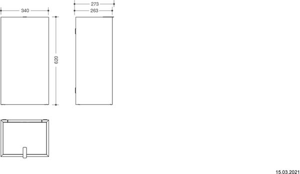 Bo&icirc;te &agrave; ordures Hewi System 900 Acier inoxydable mat image number 1