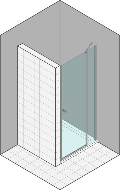 Pendeltüre Duka Multi-S 4000 new Silber hochglanzeloxiert Echtglas klar ProCare