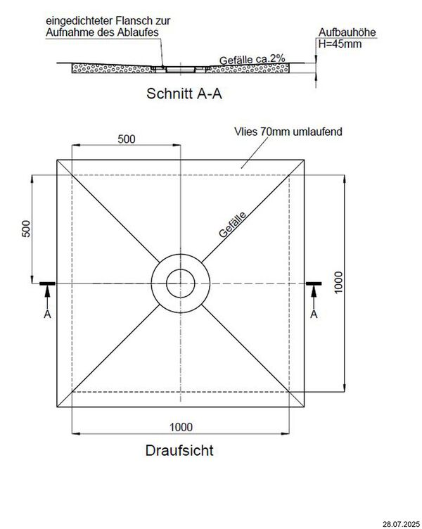&Eacute;l&eacute;ment de douche Schedel Plan Kessel image number 1