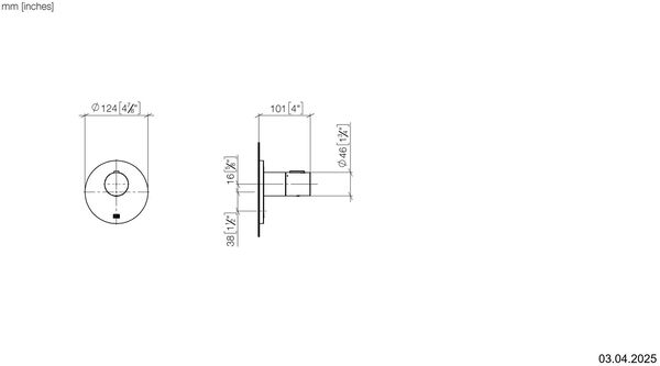 Thermostat-Endmontageset Dornbracht X-Tool &frac34;" Dark platinum matt image number 1