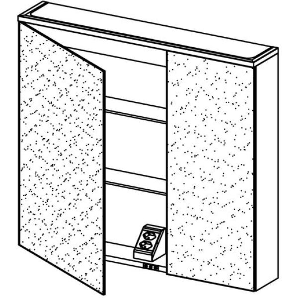 Spiegelschrank Alterna enea LED plus Titanium oak Lichtfarbe stufenlos verstellbar 2700-6500 K image number 1