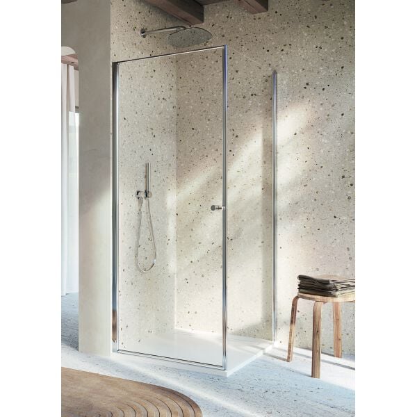 Porta a battente Duka Multi-S 4000 new Nero opaco Vetro trasparente image number 1