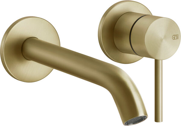 Wandmischer-Endmontageset Gessi 316, ½" brushed brass flessa image number 0