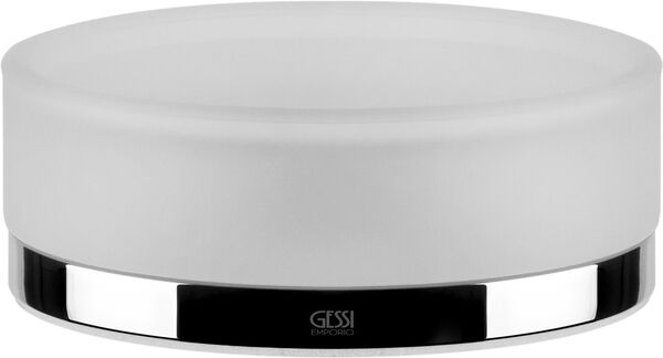 Portasapone Emporio, modello d'appoggio, bacinella in vetro satinato image number 0