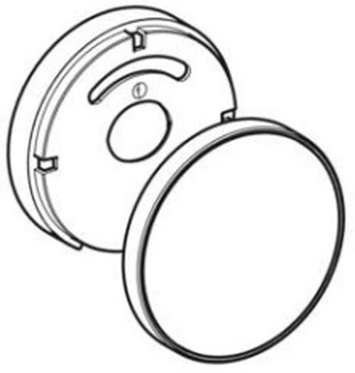 Bet&auml;tigungsrosette Geberit Split Weiss Designring: hochglanz-verchromt