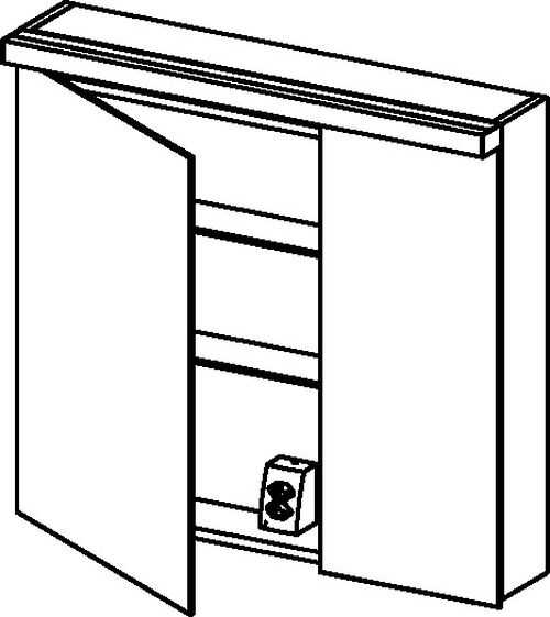 Spiegelschrank Alterna format LED plus Berglärche braun