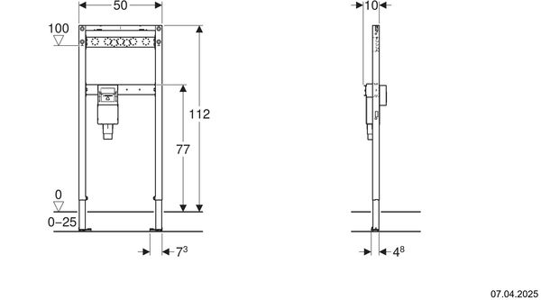 &Eacute;l&eacute;ment pour machines &agrave; laver Geberit Duofix image number 1