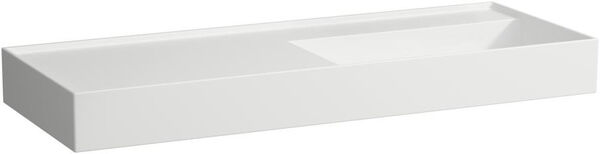 Lavabo Laufen Kartell, senza foro per rubinetteria, 120 x 46 cm, senza troppopieno, sistema di image number 0