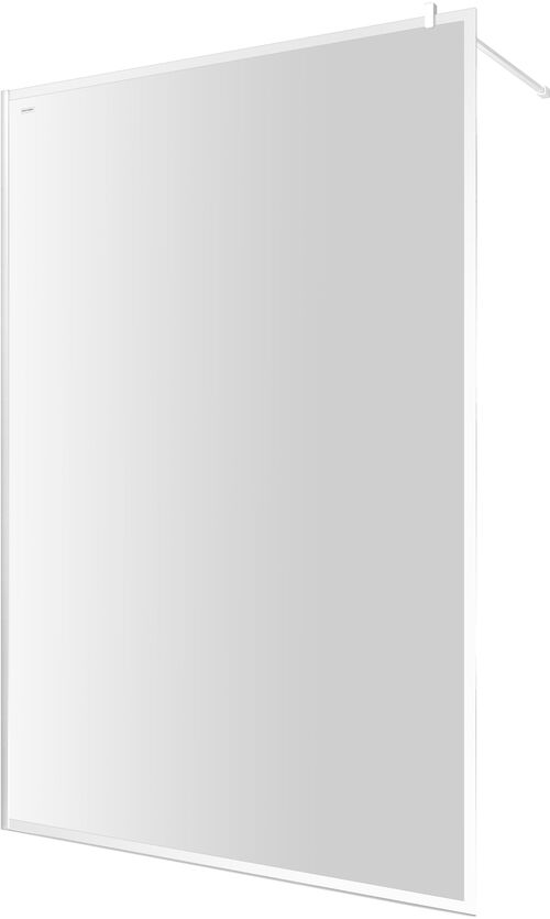 Paroi lat&eacute;rale &agrave; pose libre Duscholux Bella Vita 3 Walk-in Blanc mat Verre clair CareTec Pro