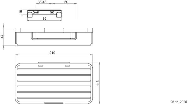 Porte-savon &agrave; barrettes Bodenschatz Chrom&eacute; image number 1