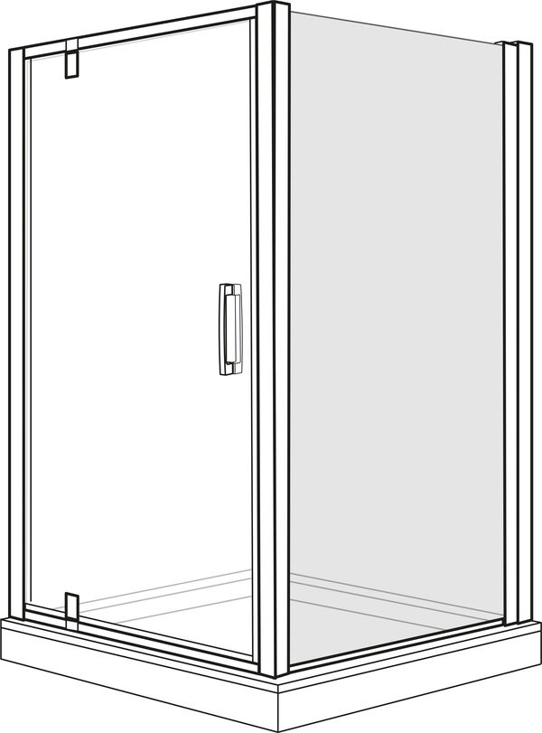 Seitenwand Duscholux Optima 6 silbereloxiert Echtglas klar CareTec Pro image number 0