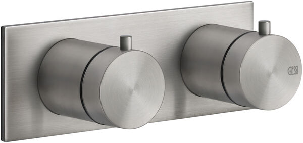 Bade- und Duschenmischer-Endmontageset Gessi 316, ½" Steel brushed flessa image number 0