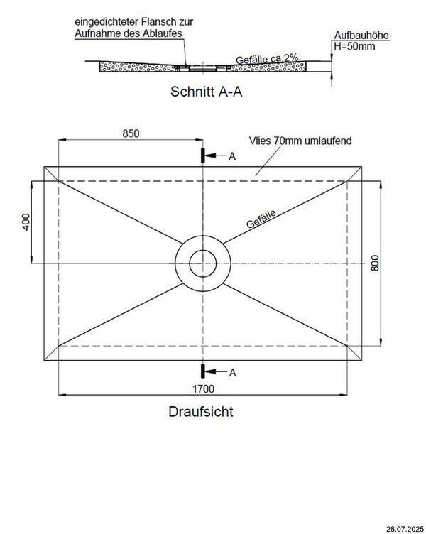 &Eacute;l&eacute;ment de douche Schedel Plan Kessel image number 1