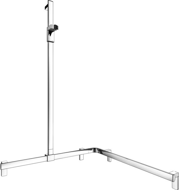 Corrimano doccia con barra doccia Keuco Collection Axess, asta doccia sinistra (come image number 0