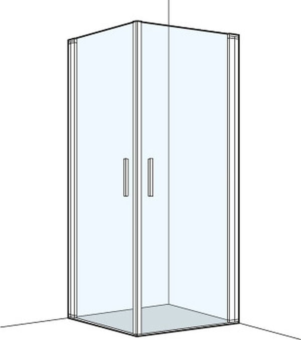Eckeinstieg Koralle S400 Plus Schwarz matt Echtglas klar image number 0