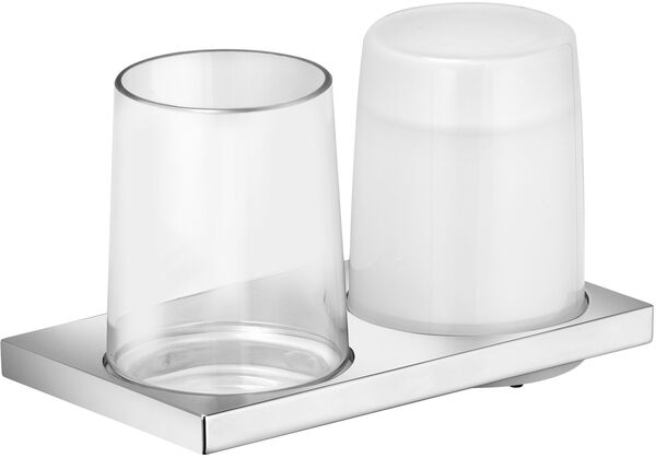 Portabicchiere e distributore di sapone Keuco Edition 11, capacit&agrave; 0,18 l, bicchiere in vetro di image number 0