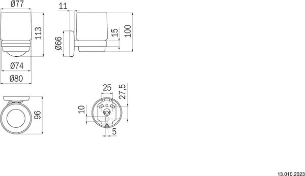 Glashalter Inda Export Verchromt image number 1